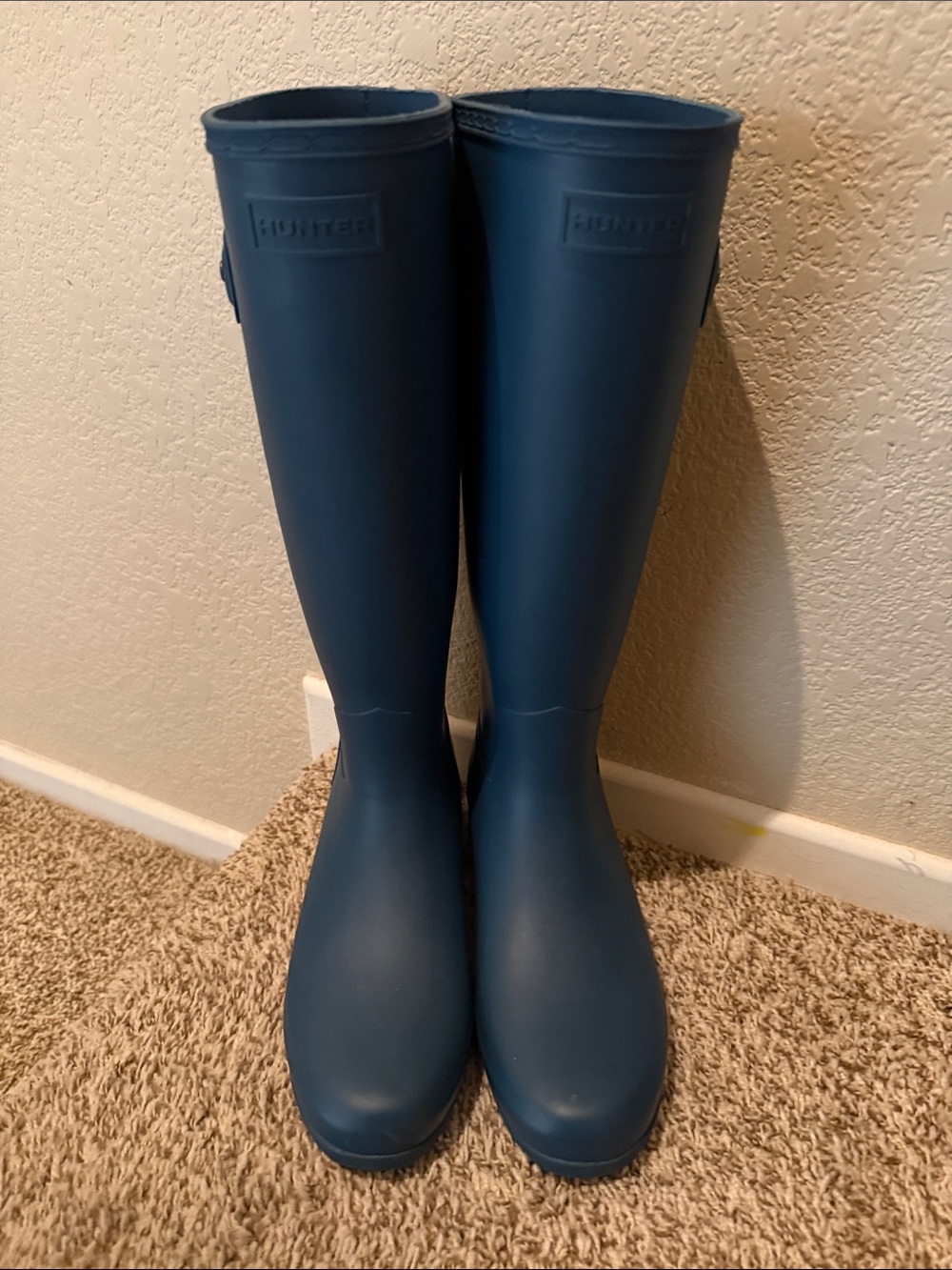 Hunter Navy Blue Tall Rain Boots